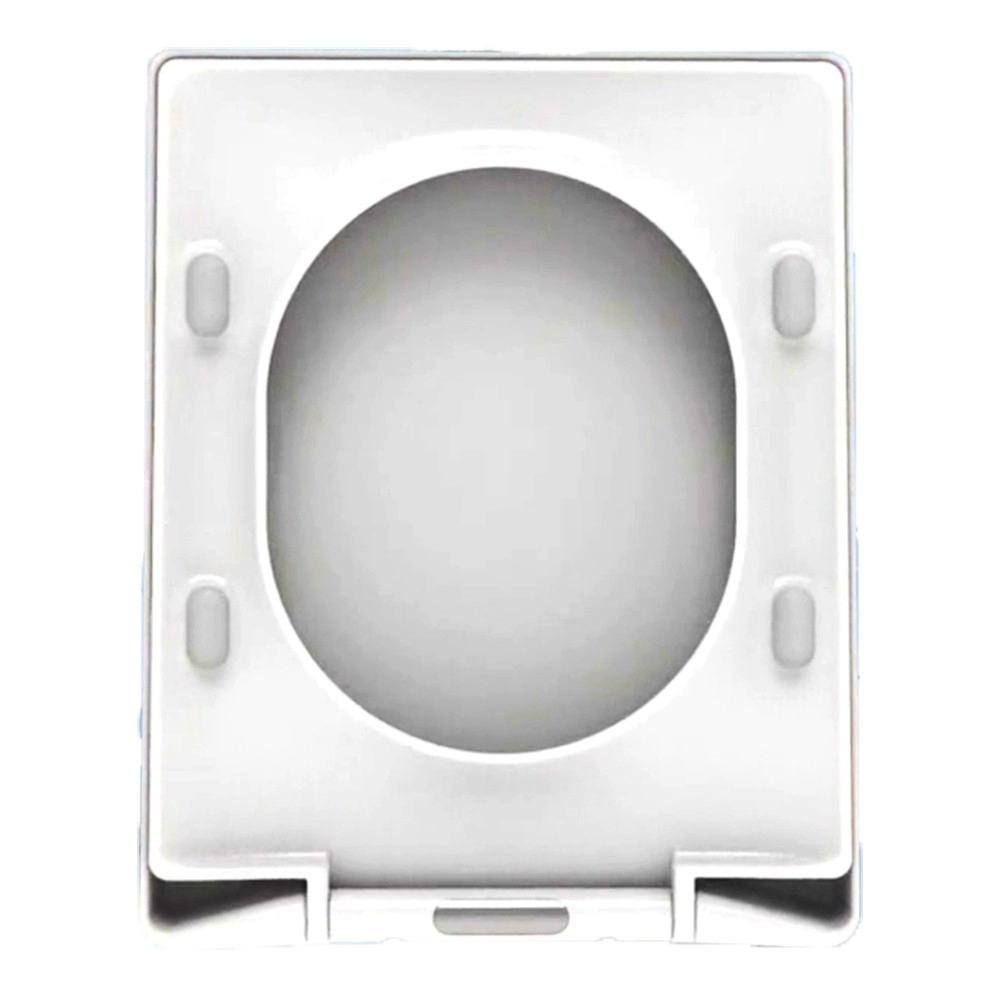 Universal-WC-Sitzabdeckung aus Duroplast mit scharfen Kanten. Eck-Toilettenabdeckung