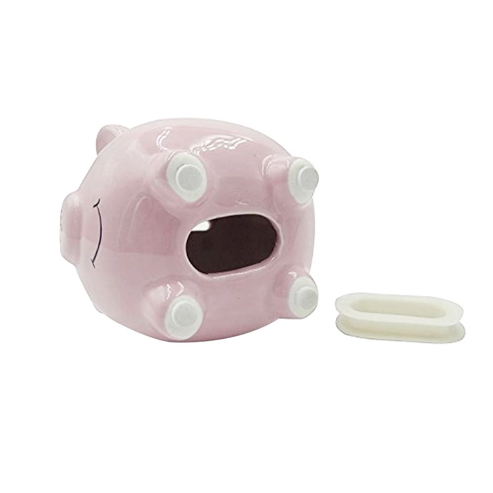 Handgefertigtes niedliches rosa Keramik-Münzen-Sparschwein für Kinder