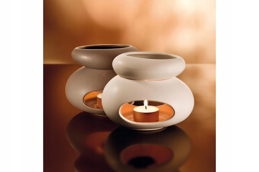 Einzigartiger Aromalampa Stones Keramik-Wachsölbrenner für Teelicht