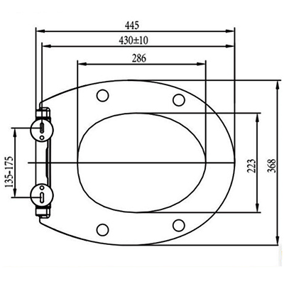 uf toilet seat size