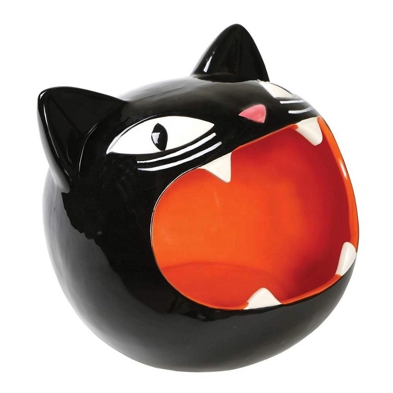 Keramikschale mit schwarzer Katze, Bonbonschale, Kitty Dish Dekoration