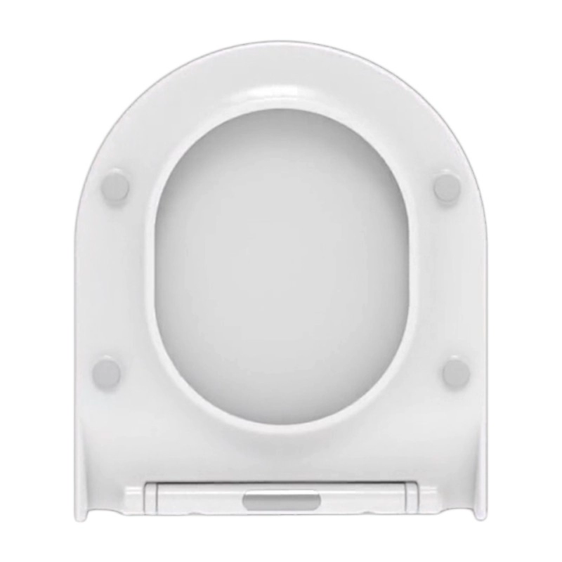 Schlanker WC-Deckel in Würfelform in D-Form für den Badezimmer-Toilettensitz aus Duroplast