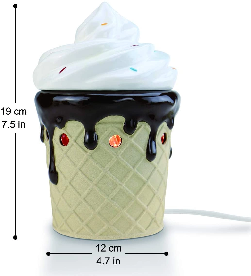 Eiscreme-Duft-Wachs-Schmelzwärmer Elektrischer Heimdiffusor mit abnehmbarer Schale