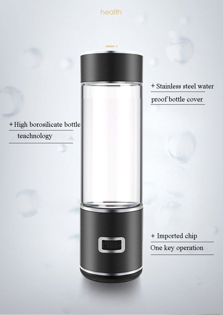 Wasserflasche mit reichhaltigem Wasserstoffgehalt