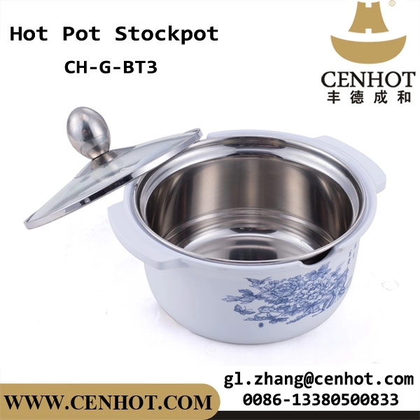 CENHOT Shabu-shabu Hot Pot Edelstahl-Innentopf mit Kunststoffbeschichtung