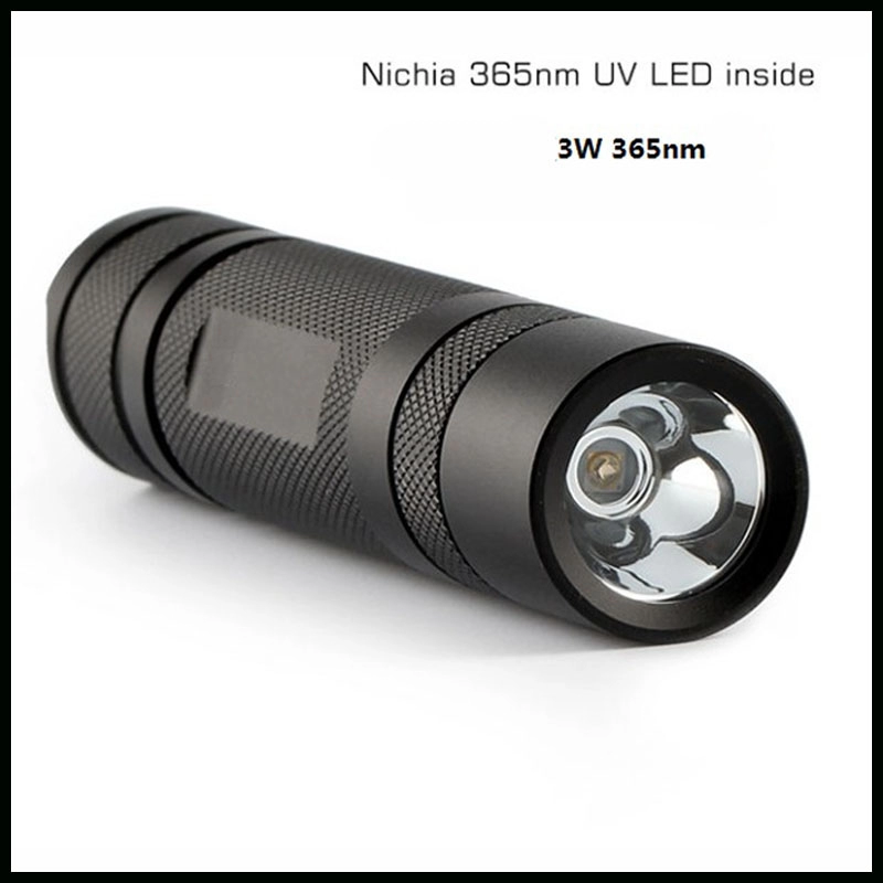 UV-LED-Taschenlampe NICHIA 365nm 3W