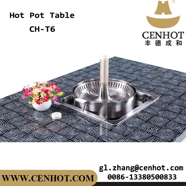 CENHOT Kommerzieller Restaurant-Hot-Pot-Tisch mit Lift-Hot-Pot