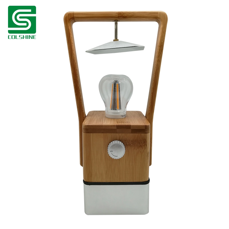 LED-Bambus-Tischlampe, wiederaufladbare Nachttischlampe, dekorative Heimlampe