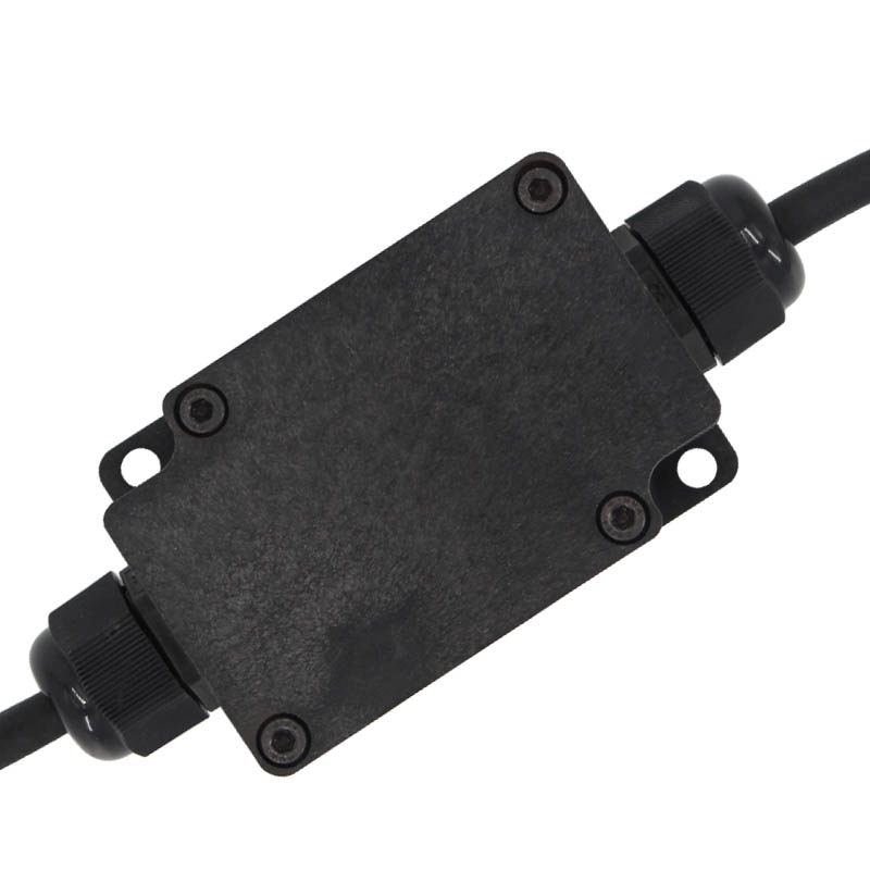 IP68 Wasserdichter schwarzer ABS-Anschlusskasten aus Kunststoff für Beleuchtungsprojekte