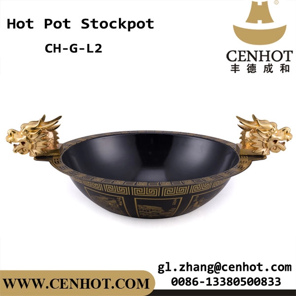 CENHOT Dragon Head Hot Pot Suppentöpfe mit Emaillebeschichtung