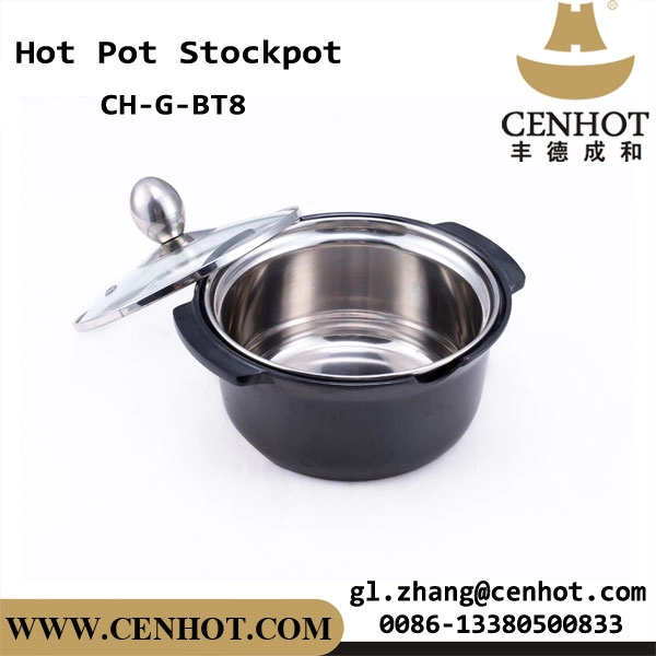 CENHOT Mini-Suppentopf mit schwarzer Beschichtung für Hot Pot Restaurant