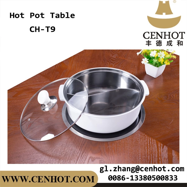 CENHOT Hot-Sale-Holz-Tischplatte Hot-Pot-Tisch für Restaurant