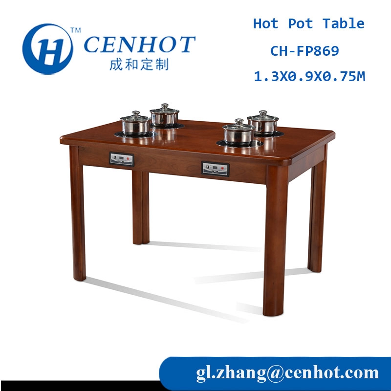 Hölzerne Hotpot-Tische, Hersteller quadratischer Hot Pot-Tische - CENHOT