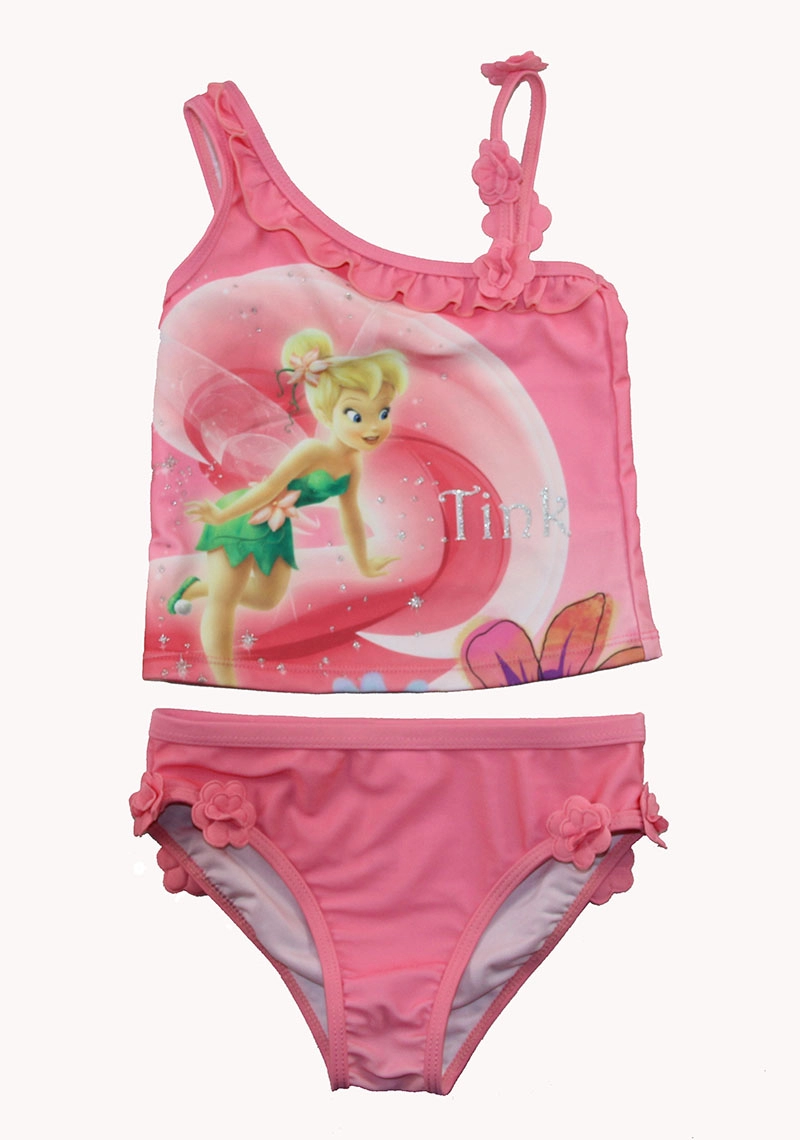 Rosa Disney Fairies Mädchen zweiteiliger Tankini-Badeanzug