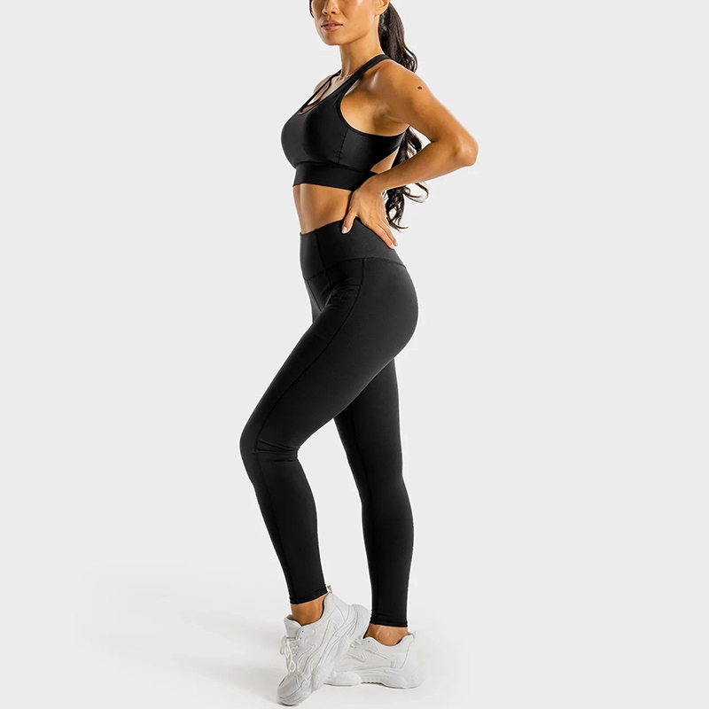 Damen-Fitness-Zweiteiliges Sport-Kompressions-Yoga-Set