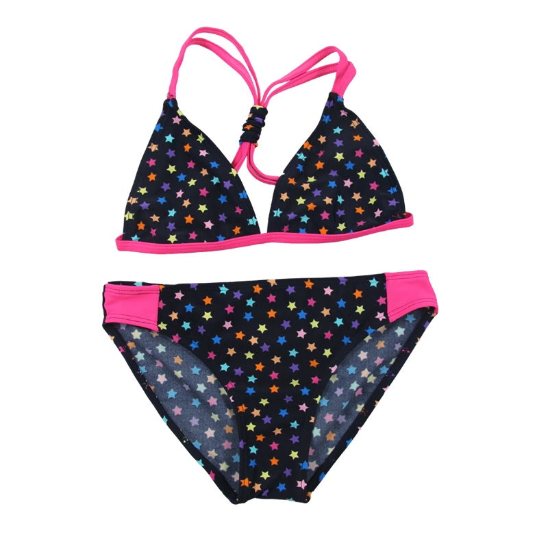 Regenbogen-Sterne-hübscher Mädchen-Bikini-Badeanzug