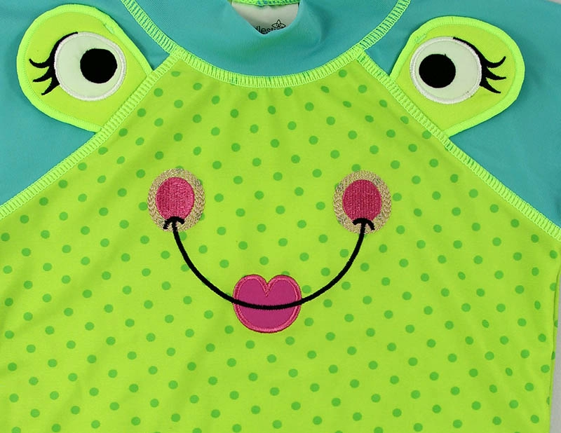 Grün Baby Mädchen Frosch zweiteilige Rash Guard Sets