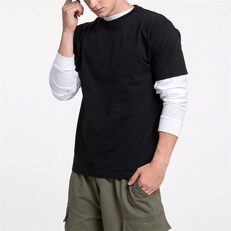 Lässiges Baumwoll-T-Shirt für klassische einfarbige Herren