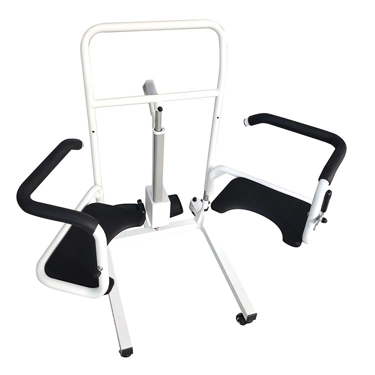 Medizinische tragbare elektrische einfache hydraulische Bewegungsrad-Toilettenausrüstung Rollstuhl-Pflege-Transferlift Patienten-Toilettenstuhl
