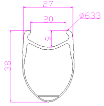 UD Matte carbon rim