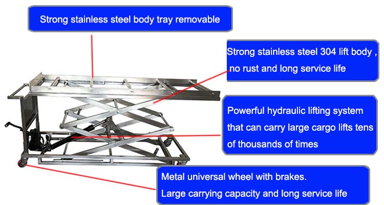 mortuary cot stretcher