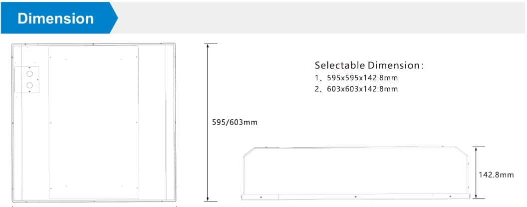 square size UVC LED Sterilize light