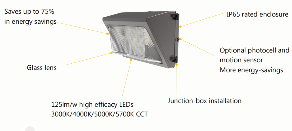 50W Standard-Wandleuchte