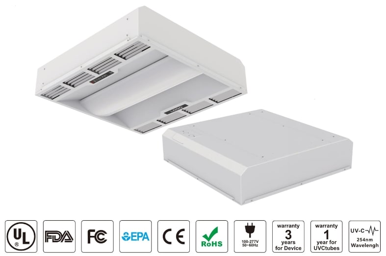 135W Germ killer troffer toilet light 