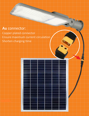 Solar-Straßenlaterne mit verkupfertem Stecker