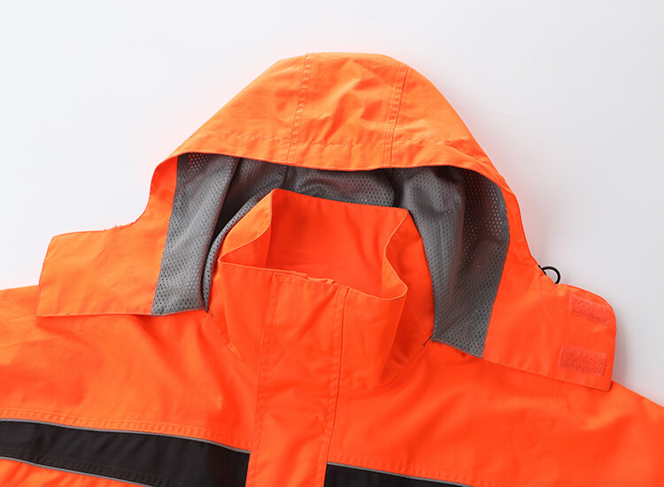 Wasserdichte, reflektierende Warnschutz-Arbeitskleidung für Herren in Orange