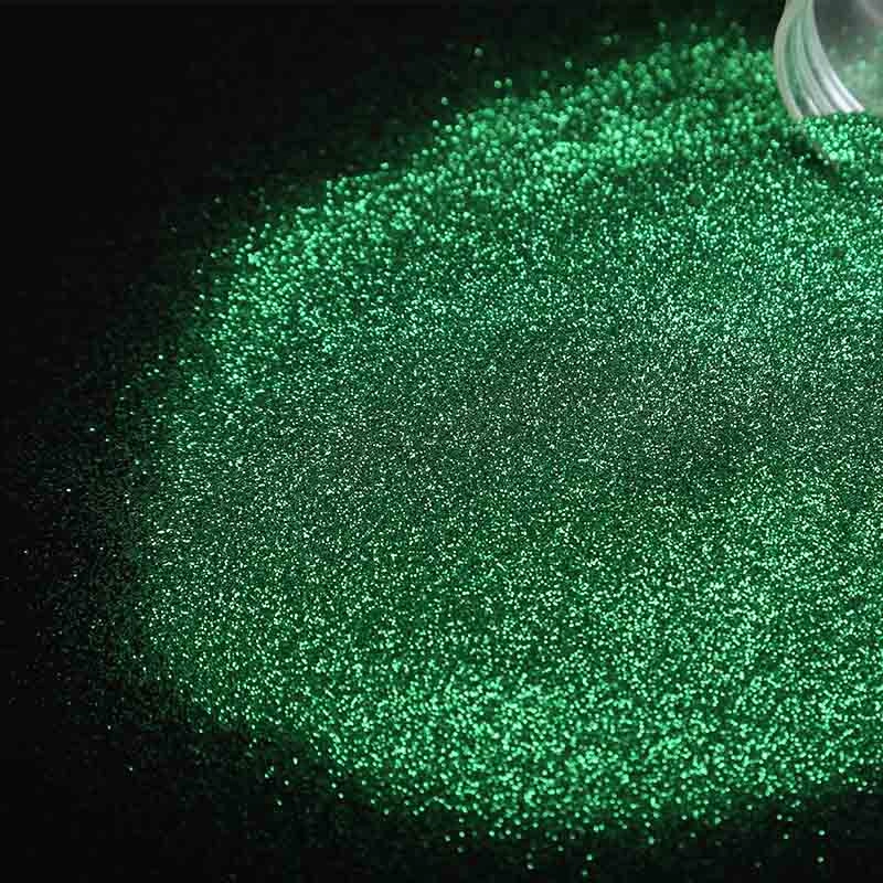 Lösungsmittelbeständiger Polyester-Glitter in grüner Masse