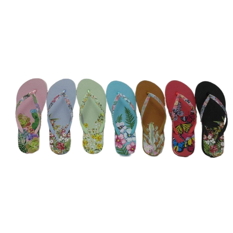 Sommer-Flip-Flops mit Blumendruck