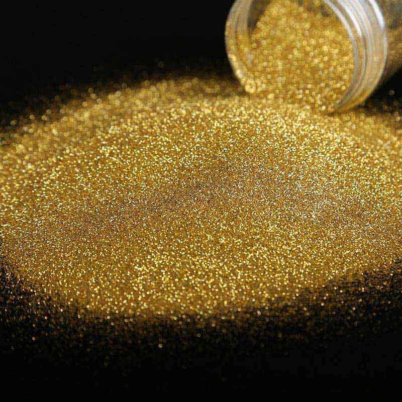 Starker lösungsmittelbeständiger Gold-PET-Glitter