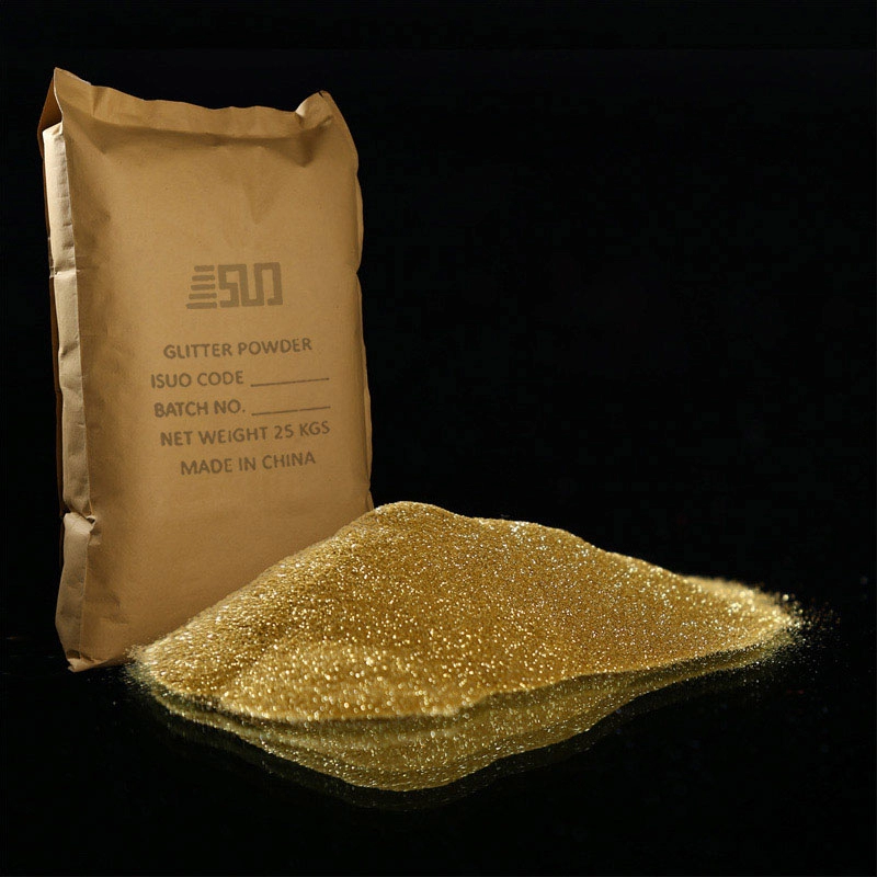 Starker lösungsmittelbeständiger Gold-PET-Glitter