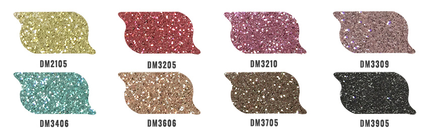 Diamond glitter powder color chart