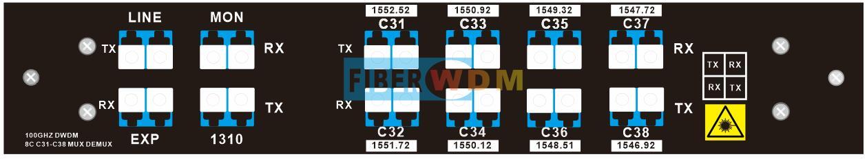 8ch DWDM MUX DEMUX 