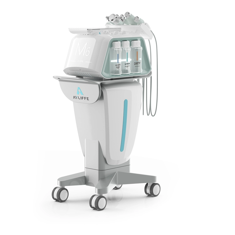 Schönheitssalon-Hautpflegemaschine 6 in 1 Gesichts-Radiofrequenz-Wasser-Dermabrasion-Ultraschall-Gesichtsausrüstung