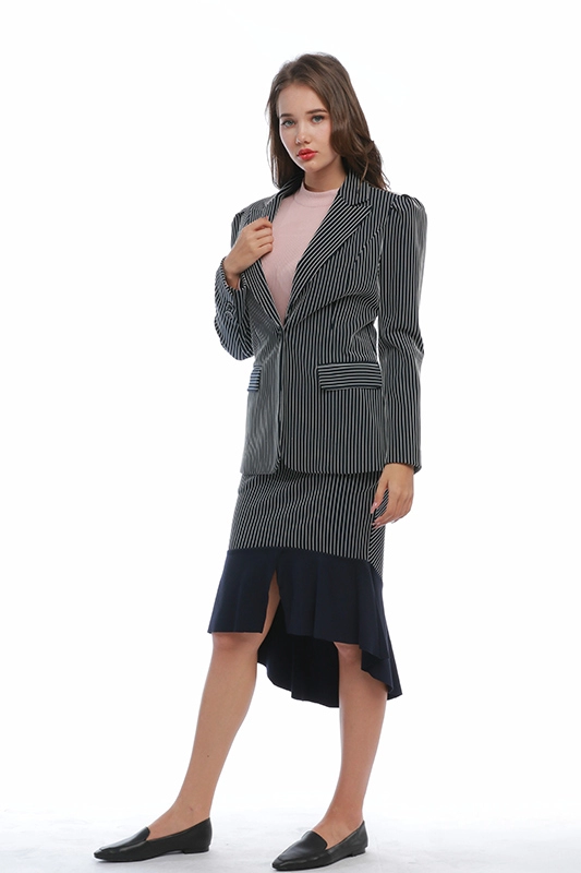 Factory Fashion knielangen Frauen Fishtail Flared Strip Casual Röcke