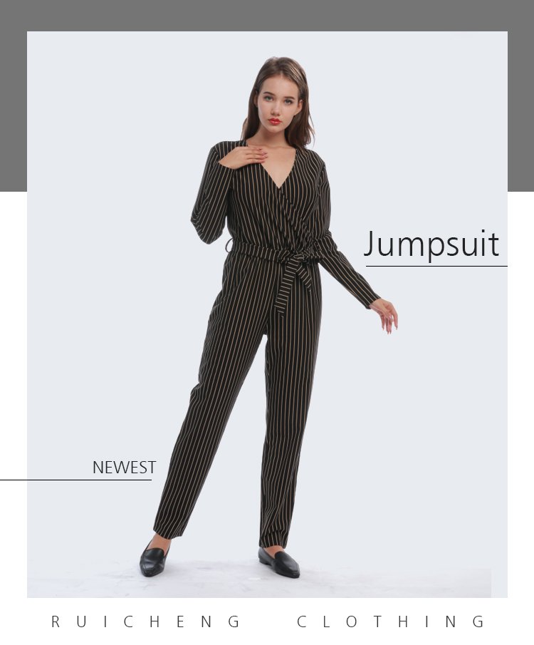 Striped One Piece Jumpsuits