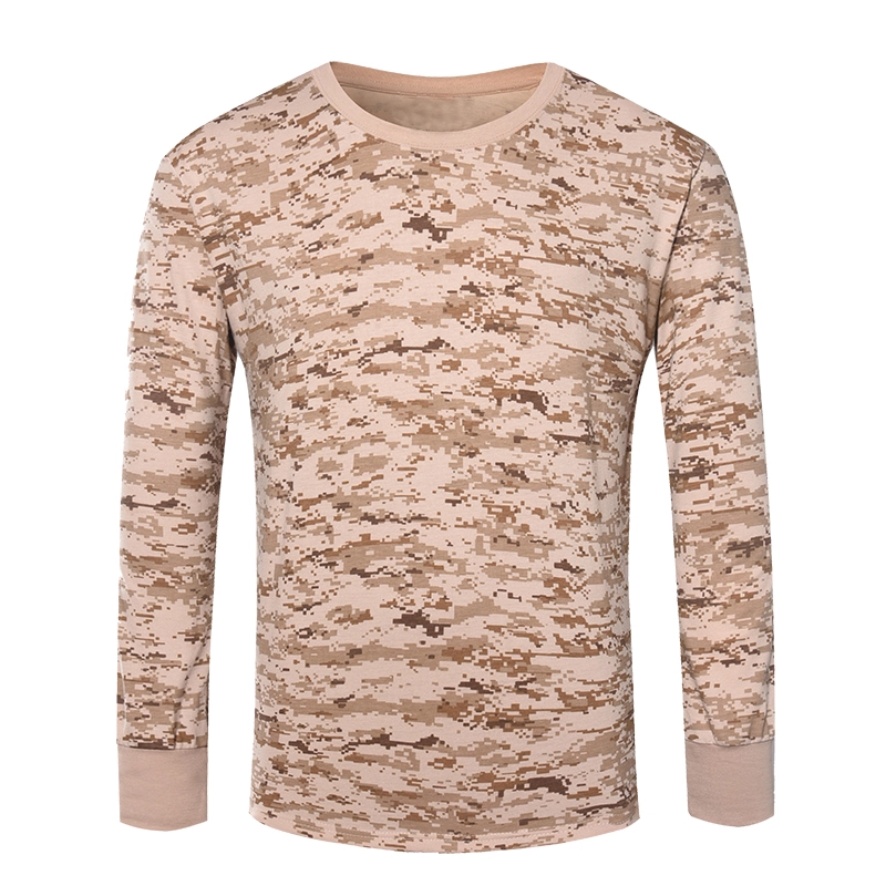Militärisches T-Shirt mit digitaler Wüstentarnung und langen Ärmeln