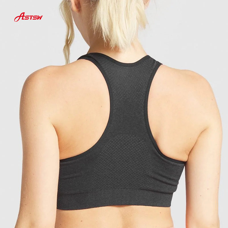 black running seamless bra