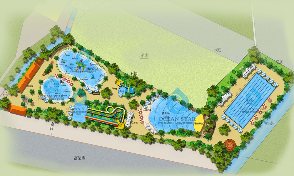 Designprogramm für Wasserparks im Freien