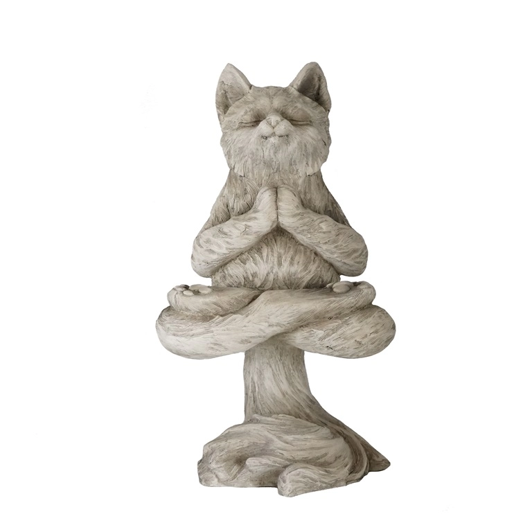 Schwebende Yoga Katze MGO Gartenfigur