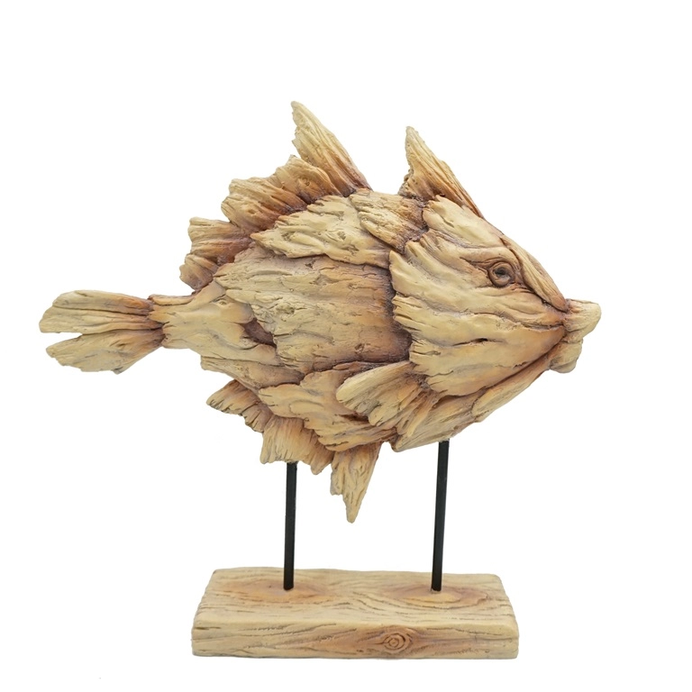 Treibholz-Design-Harz-Fisch-Skulptur für Heimdekoration