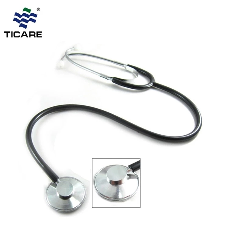 Einzelkopf-Stethoskop für Erwachsene (TC1057) Aluminiumlegierung – Schwarz