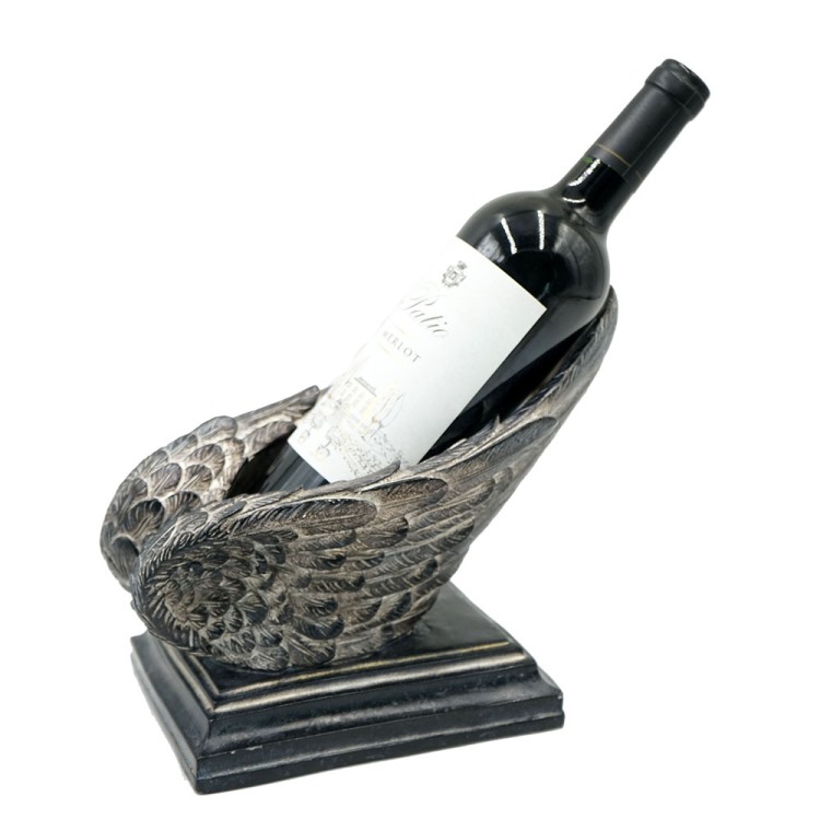 Resin decoration wings sculpture wine rack 