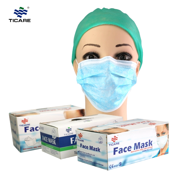 Medizinische Einweg-Vliesstoff-Gesichtsmaske mit Ohrbügel