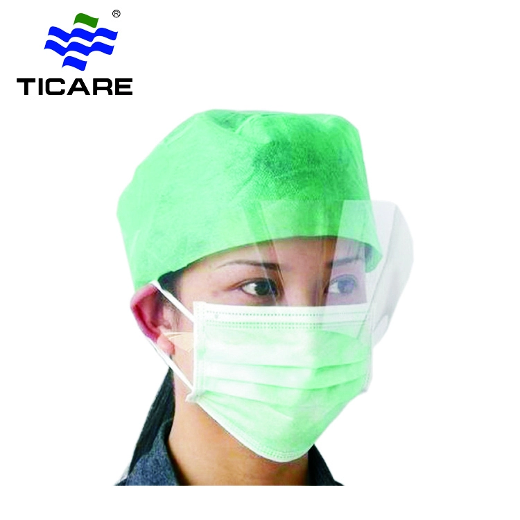 Einweg-Gesichtsmaske aus 3-lagigem Vlies mit Augenschutz