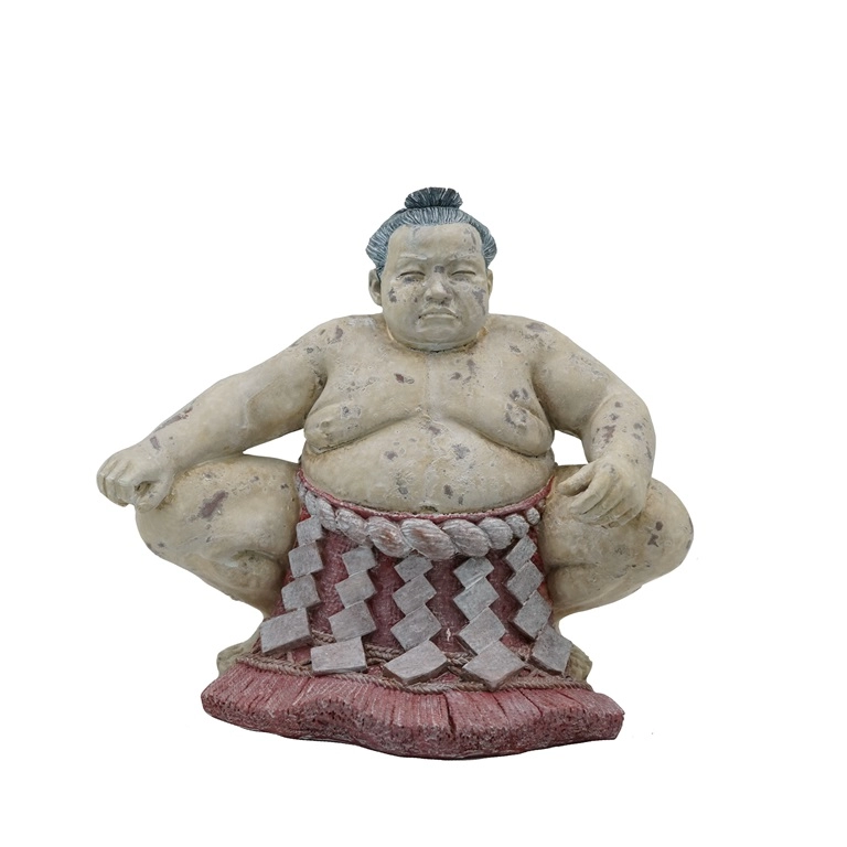 Gartenstatue eines japanischen Sumo-Wrestlers aus Kunstharz
