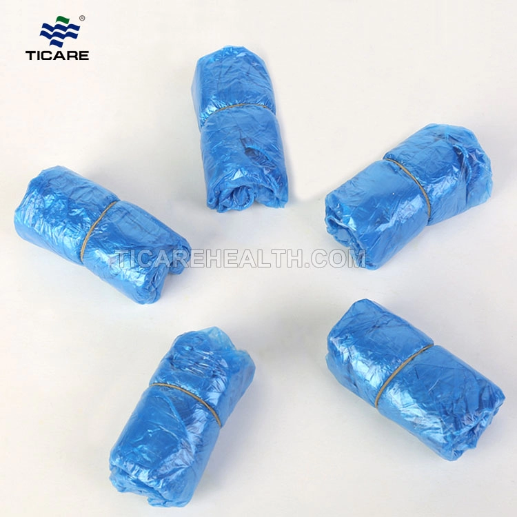 Wasserdichte Einweg-Überschuhe aus CPE-Polyethylen aus blauem Kunststoff